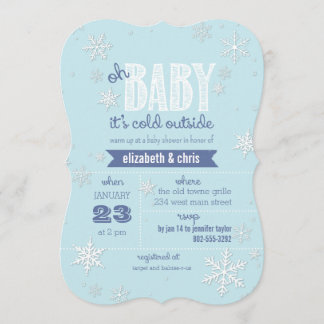Invitation Bébé Il fait froid à l'extérieur du Baby shower de