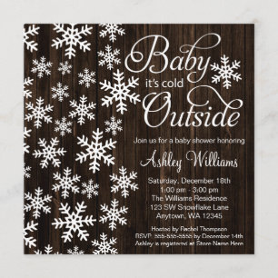 Invitation Bébé il fait froid à l'extérieur du Baby shower en
