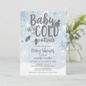 Invitation Bébé Il fait froid à l'extérieur du Baby shower Ga (Debout devant)