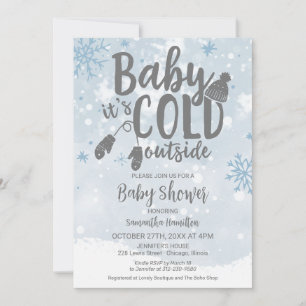 Invitation Bébé Il fait froid à l'extérieur du Baby shower Ga
