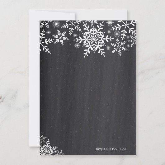 Invitation Bébé Il fait froid Baby shower dehors sur Chalkboa (Dos)