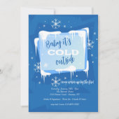 Invitation Bébé Il fait froid dehors (Devant)