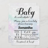 Invitation Bébé il fait froid dehors (Devant / Derrière)