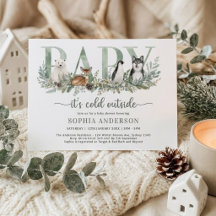 Bébé il fait froid dehors Animaux d'hiver Baby Sho