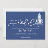 Invitation Bébé, il fait froid dehors Baby Shower (Devant)