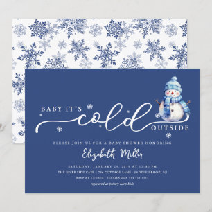 Invitation Bébé, il fait froid dehors Baby Shower
