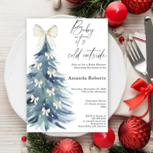 Invitation Bébé il fait froid dehors Baby shower