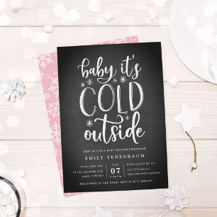 Invitation Bébé Il fait froid dehors BABY SHOWER