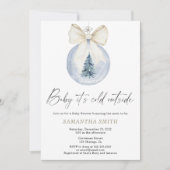 Invitation Bébé Il fait froid Dehors Baby shower (Devant)