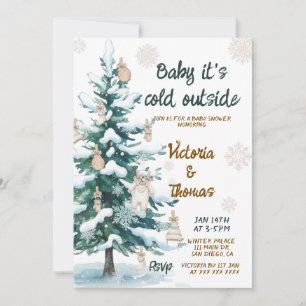 Invitation Bébé il fait froid dehors Baby Shower
