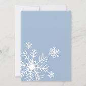 Invitation Bébé il fait froid dehors, baby shower bleu pingou (Dos)