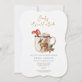 Invitation Bébé Il fait froid dehors Baby shower de cacao cha (Devant)