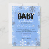 Invitation Bébé Il fait froid dehors Baby shower de garçon bl (Devant)