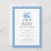 Invitation Bébé il fait froid dehors Baby shower de garçon d' (Devant)