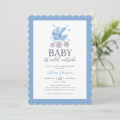 Invitation Bébé il fait froid dehors Baby shower de garçon d' (Debout devant)