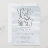Invitation Bébé Il fait froid dehors Baby shower de garçon d' (Devant)