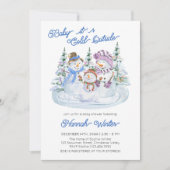 Invitation Bébé il fait froid dehors Baby shower de neige d'h (Devant)