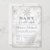 Invitation Bébé Il fait froid dehors Baby shower de neige Inv (Devant)