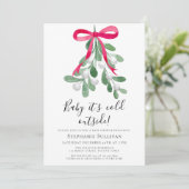 Invitation Bébé Il fait froid dehors Baby shower de Noël (Debout devant)