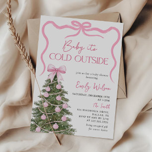 Invitation Bébé il fait froid dehors Baby Shower de Noël