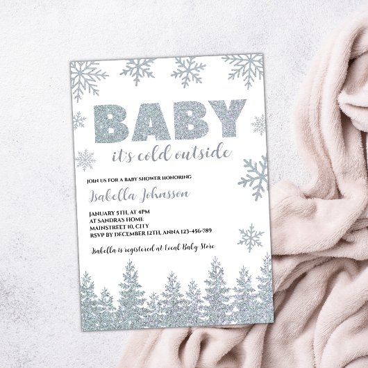 Invitation Bébé Il fait froid dehors Baby shower de Parties s