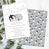 Invitation Bébé Il fait froid dehors Baby shower de pingouin