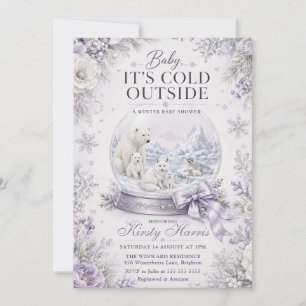Invitation Bébé il fait froid dehors Baby Shower d'hiver