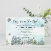 Invitation Bébé il fait froid dehors, baby shower d'hiver (Debout devant)