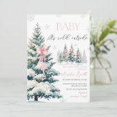 Invitation Bébé il fait froid dehors, Baby shower d'hiver (Debout devant)