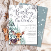 Invitation Bébé il fait froid dehors | Baby shower d'hiver