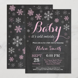 Invitation Bébé il fait froid dehors Baby Shower d'hiver