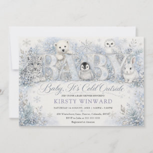 Invitation Bébé il fait froid dehors Baby Shower d'hiver