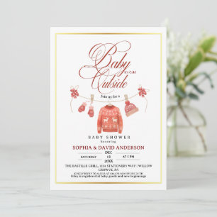 Invitation Bébé il fait froid dehors Baby Shower d'hiver