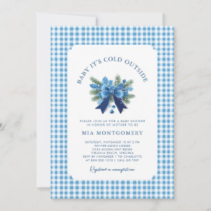 Invitation Bébé Il fait froid dehors Baby shower d'hiver - Bl