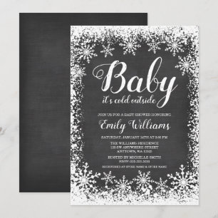 Invitation Bébé Il fait froid dehors Baby shower d'hiver neig