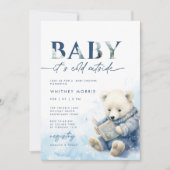 Invitation Bébé Il fait froid dehors Baby shower d'ours d'hiv (Devant)