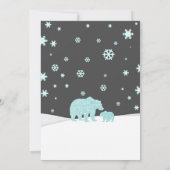 Invitation Bébé Il fait froid dehors Baby shower d'ours polai (Dos)