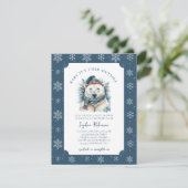 Invitation Bébé Il fait froid dehors Baby shower d'ours polai (Debout devant)