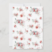 Invitation Bébé il fait froid dehors Baby shower floral moder (Dos)