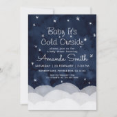Invitation Bébé Il fait froid dehors Baby shower lunaire (Devant)