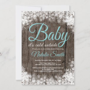 Invitation Bébé il fait froid dehors Baptême de bébé flocon d