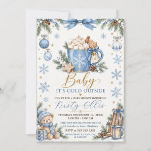 Invitation Bébé, il fait froid dehors Chocolat chaud Baby Sho