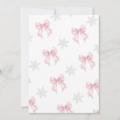 Invitation Bébé il fait froid dehors Coquette rose noeud papi (Dos)