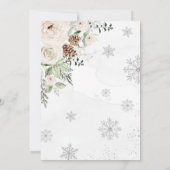 Invitation Bébé Il fait froid dehors Dormir Cerf Douche d'hiv (Dos)