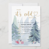 Invitation Bébé il fait froid dehors du baby shower (Devant)