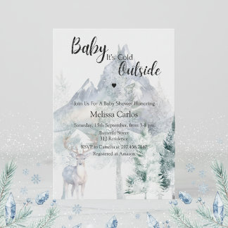 Invitation Bébé Il Fait Froid Dehors Été Éternel Baby Shower