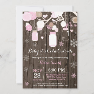 Invitation Bébé il fait froid dehors Fête de bébé hiver Bocal