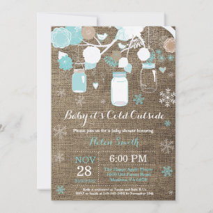 Invitation Bébé il fait froid dehors Fête de bébé hiver Pot M