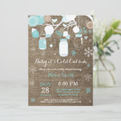 Invitation Bébé il fait froid dehors Fête de bébé hiver Pot M (Debout devant)