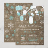 Invitation Bébé il fait froid dehors Fête de bébé hiver Pot M (Devant / Derrière)